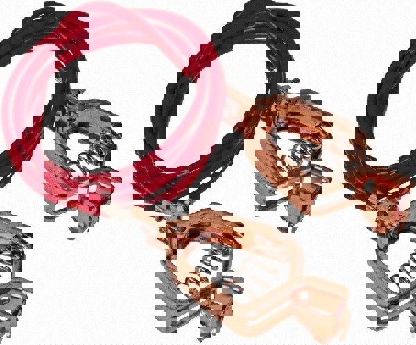 19 AWG, 5 Ft., Alligator Clip, Grounding Cable with Clamps